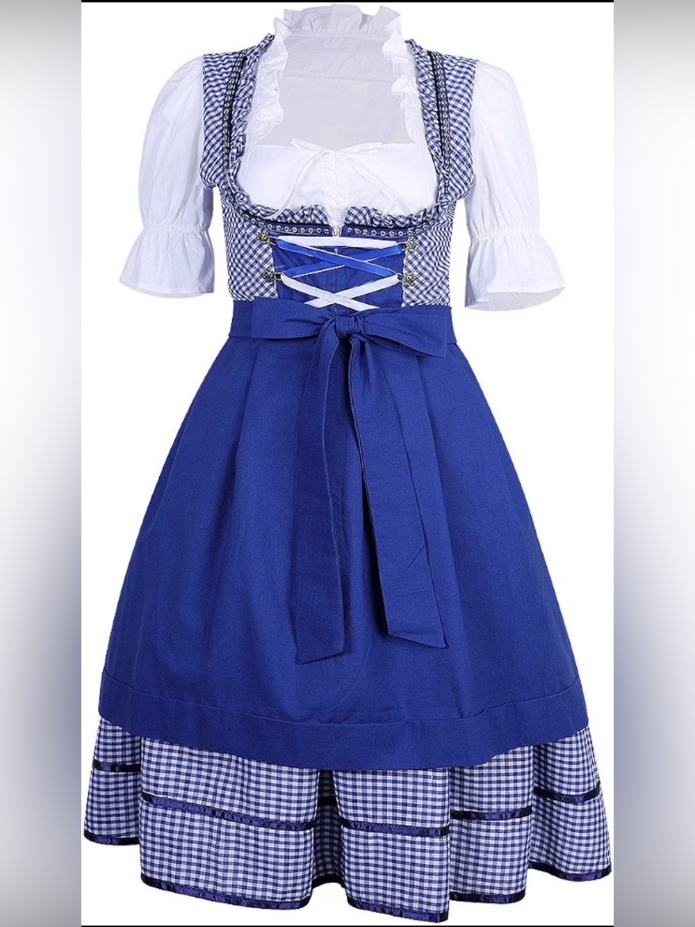 Women's German Dirndl Dress 3 Pieces Traditional Bavarian Oktoberfest Costume